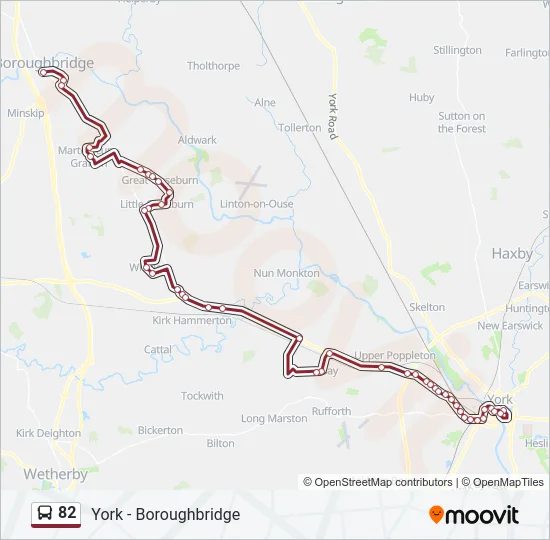 82 Bus Line Map