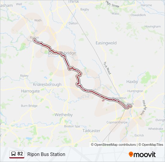 82 Bus Line Map