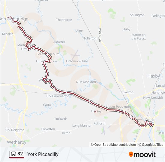 82 Bus Line Map