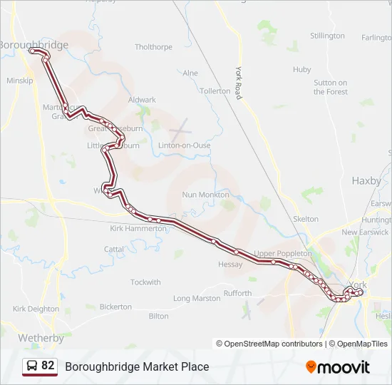 82 Bus Line Map