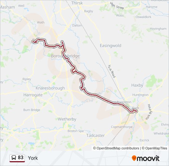 83 Bus Line Map