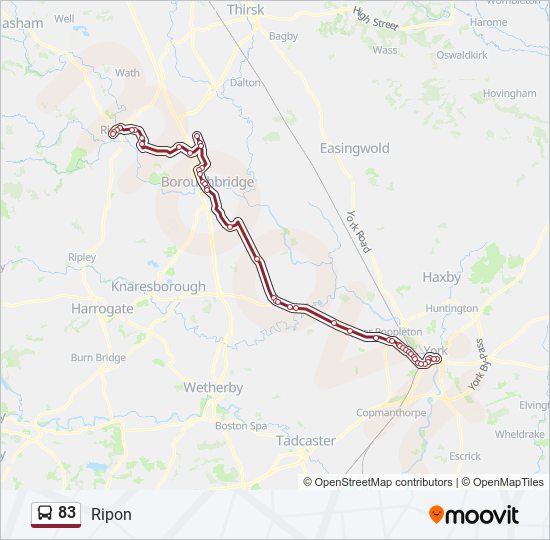 83 Bus Line Map