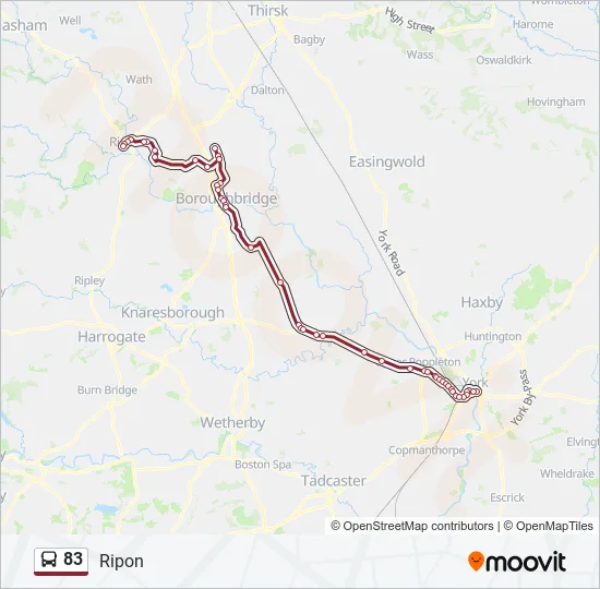 83 Bus Line Map