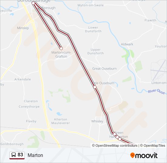 83 Bus Line Map