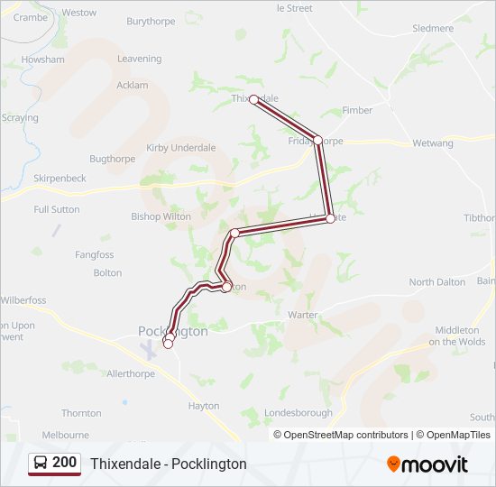 200 bus Line Map