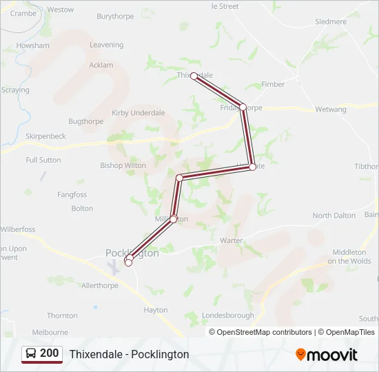 200 Bus Line Map