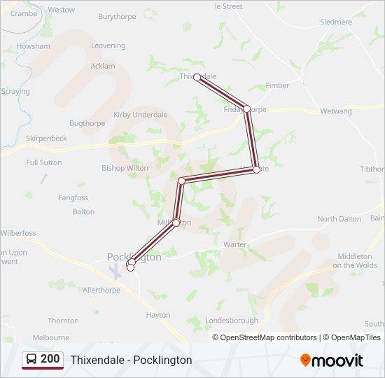 200 Bus Line Map