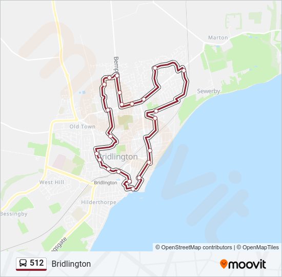 512 Bus Line Map