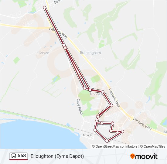 558 Bus Line Map