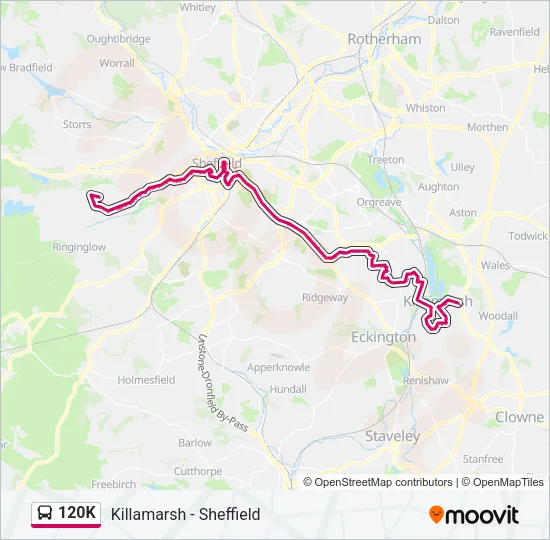 120K Bus Line Map