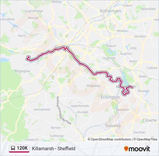 120K Bus Line Map