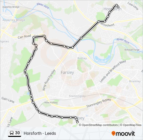 30 Bus Line Map