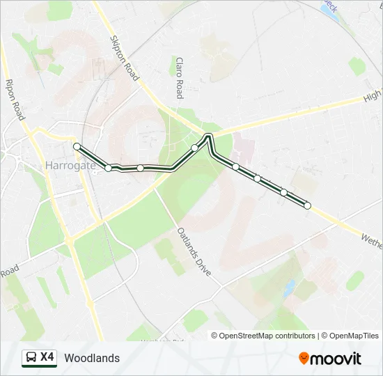 X4 Bus Line Map