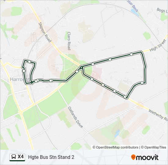 X4 Bus Line Map