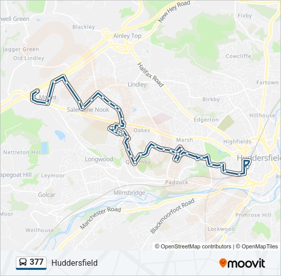 377 Bus Line Map