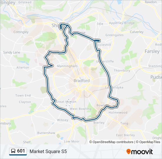 601 Bus Line Map