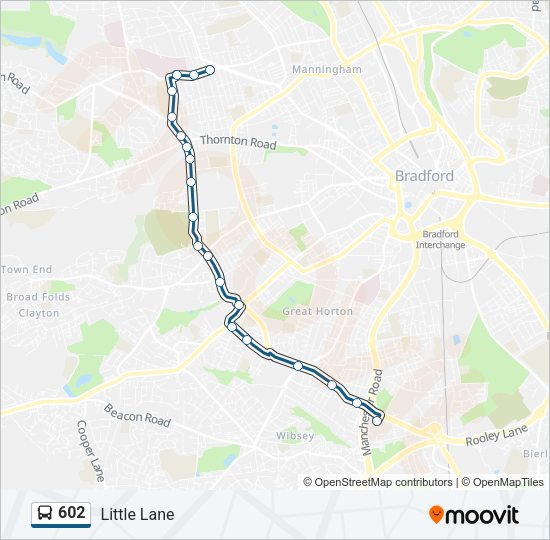 602 Bus Line Map