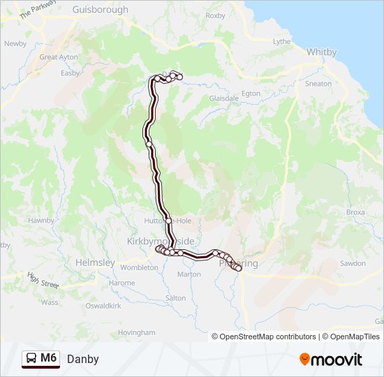 M6 Bus Line Map