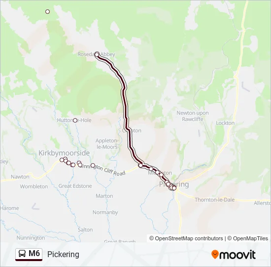 M6 Bus Line Map