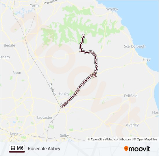 M6 Bus Line Map