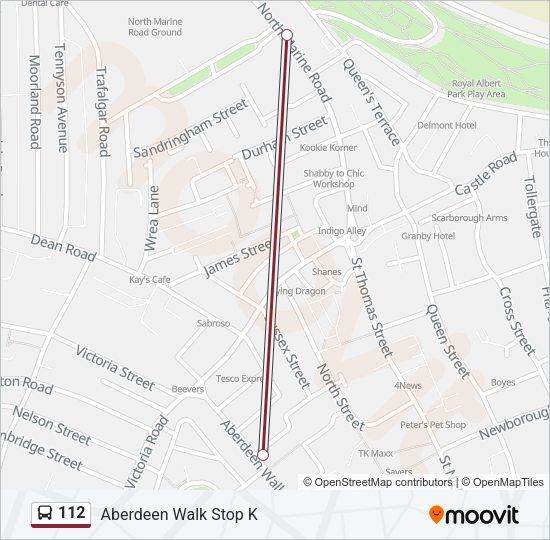112 Bus Line Map