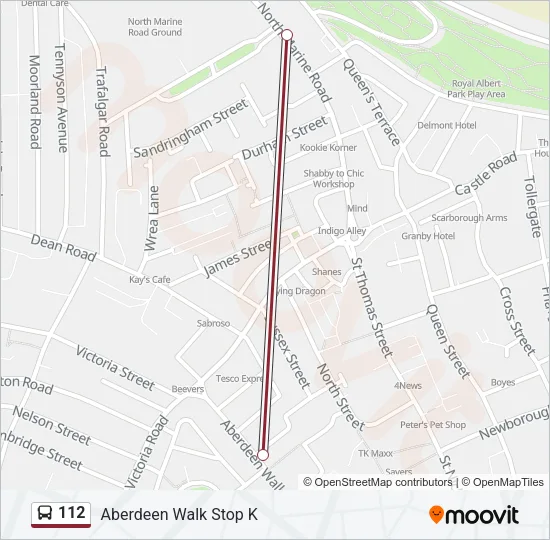 112 Bus Line Map