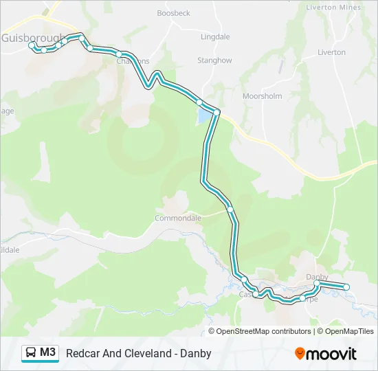 M3 Bus Line Map