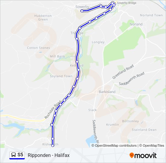 S5 Bus Line Map