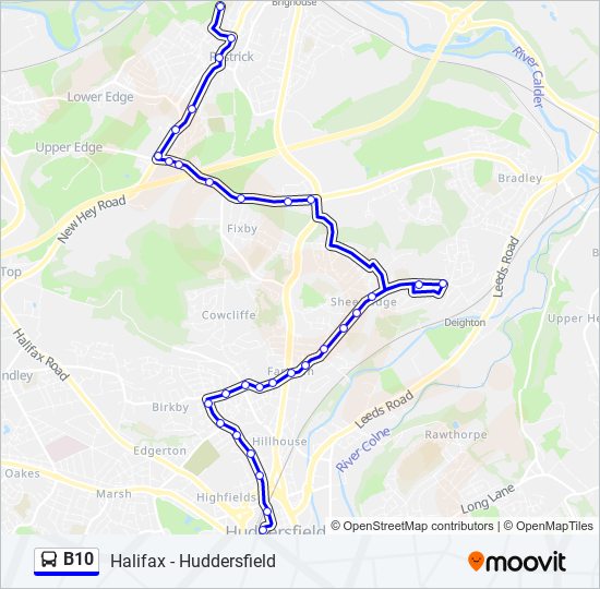 B10 Bus Line Map