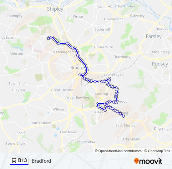 B13 Bus Line Map