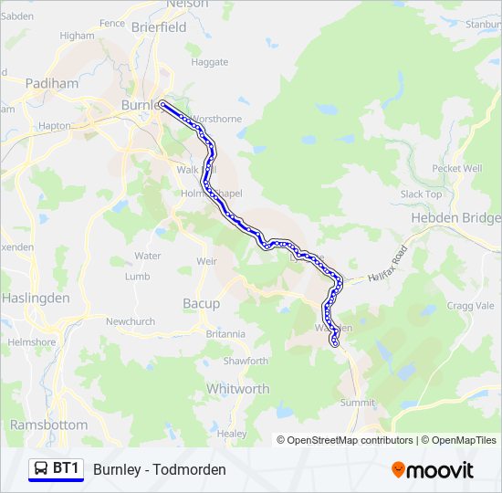 BT1 Bus Line Map