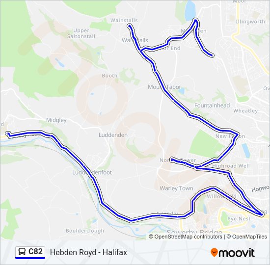 C82 Bus Line Map