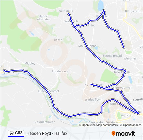 C83 Bus Line Map
