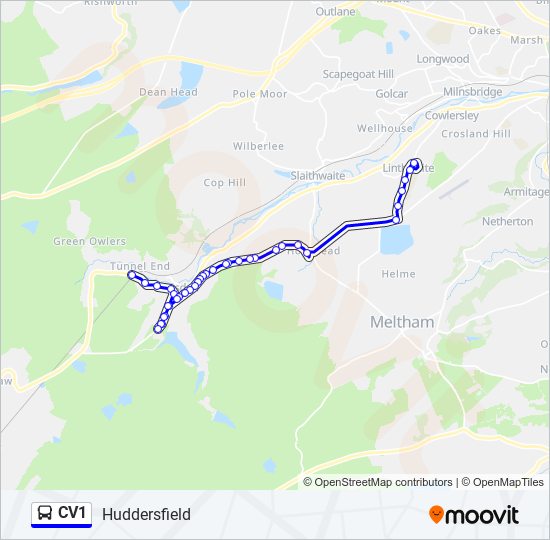 CV1 Bus Line Map