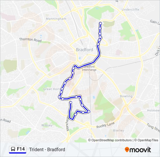 F14 Bus Line Map