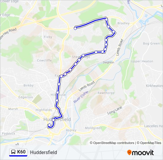 K60 Bus Line Map