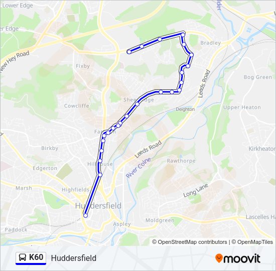 K60 Bus Line Map