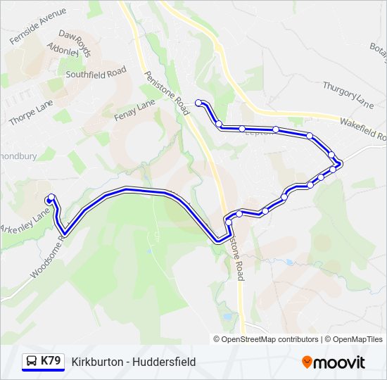 K79 Bus Line Map