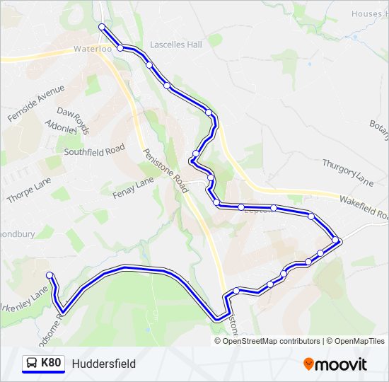 K80 Bus Line Map