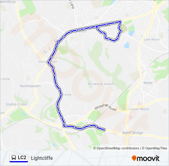 LC2 Bus Line Map
