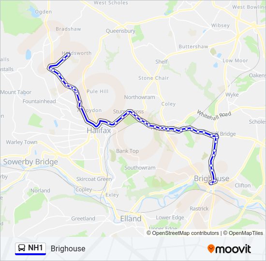 NH1 bus Line Map