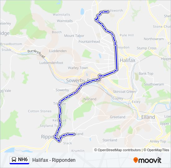 NH6 Bus Line Map