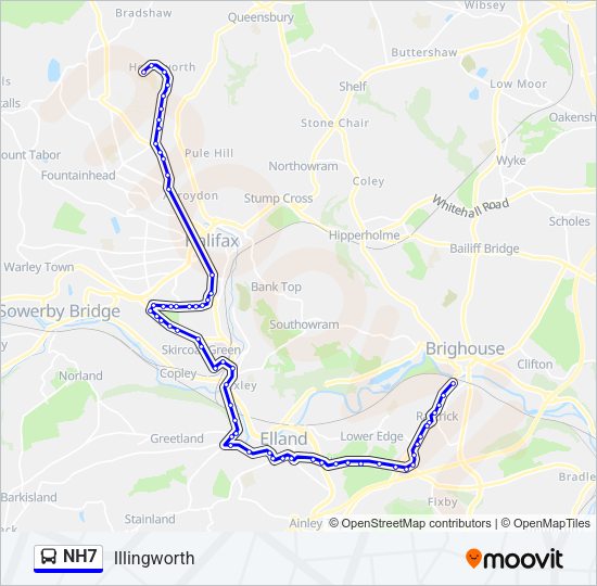NH7 Bus Line Map