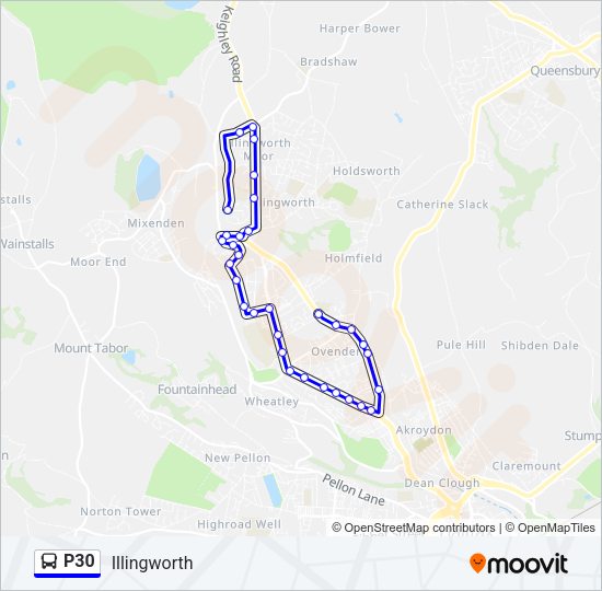 P30 Bus Line Map