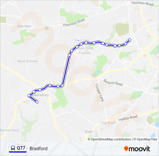 Q77 Bus Line Map