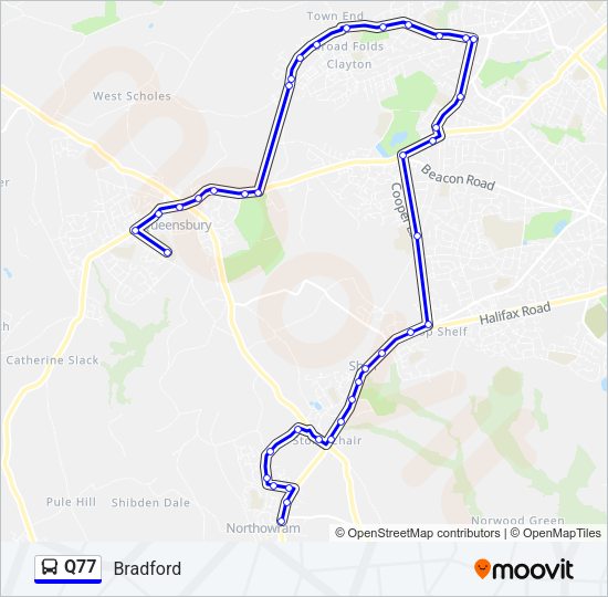 Q77 Bus Line Map