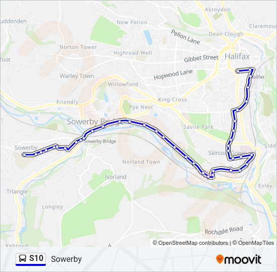 S10 Bus Line Map