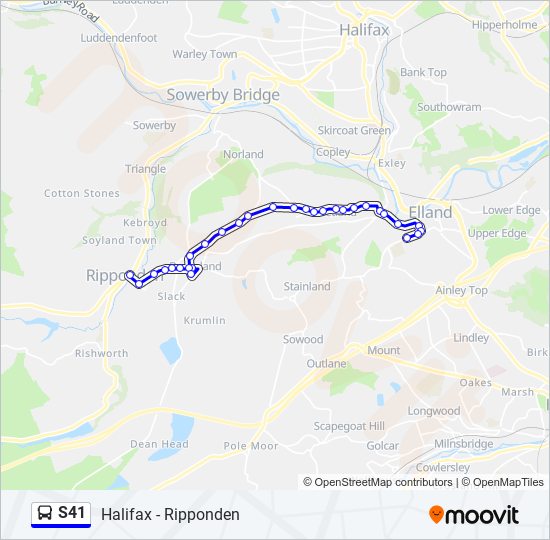 S41 bus Line Map