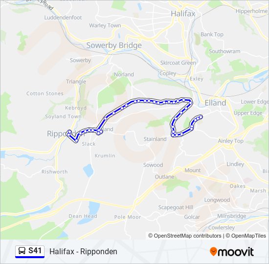 S41 Bus Line Map