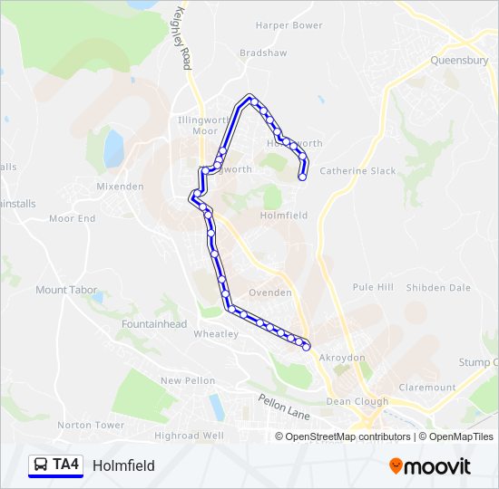 TA4 Bus Line Map